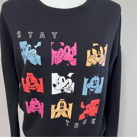 Disney Mickey Mouse Soft Knit Screened Image Crewneck Sweatshirt - Picture 3 of 14